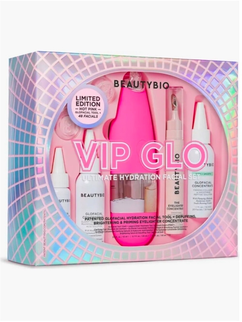 BeautyBio VIP GLO Ultimate Hydration Facial Set in pink
Limited Edition $189